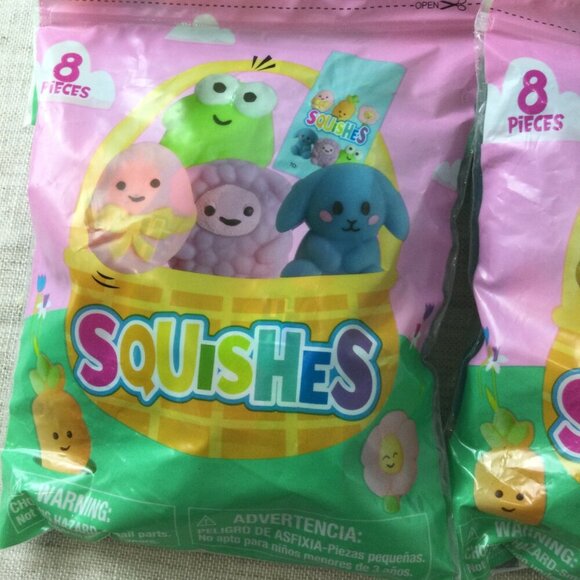 Lot of 4 Bags Squishes Toys Soft Cute Animal Squishy Party Favors 8 Pieces Each - Picture 2 of 7